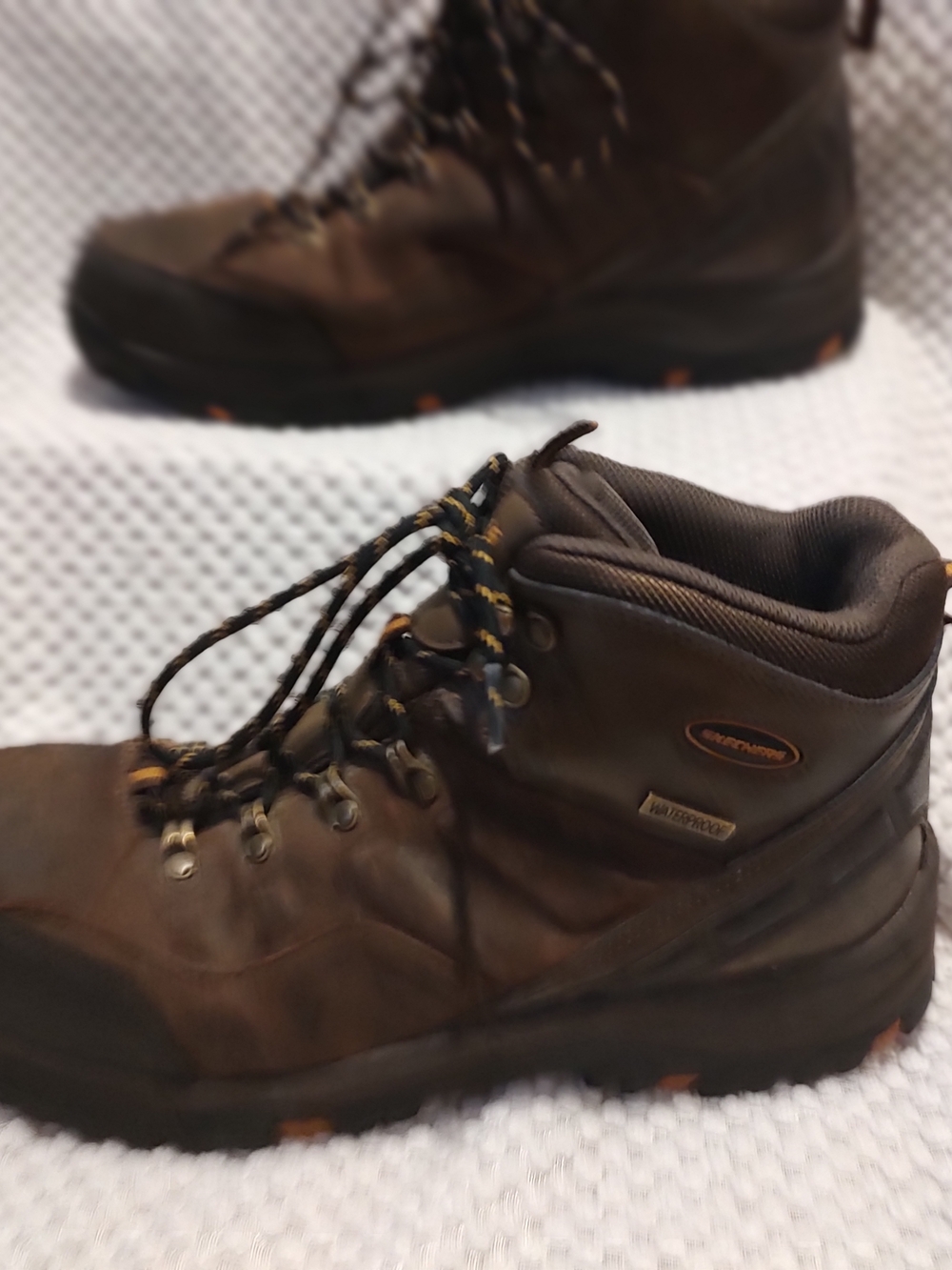 Brown Men's Waterproof Hiking Boots Skechers Size 12 Sn 65529